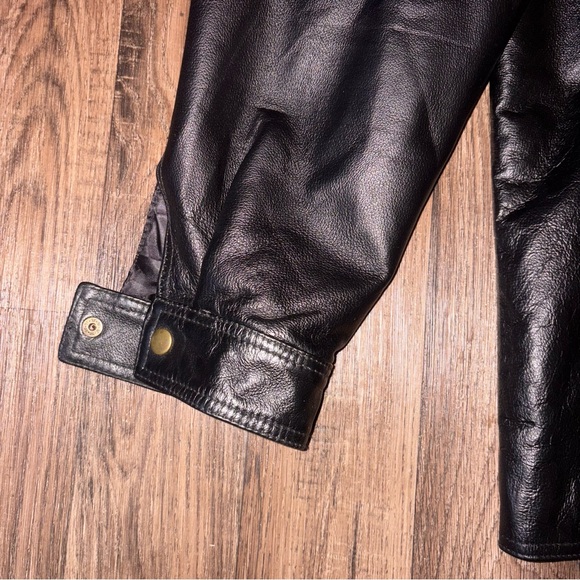 Men’s Midnight Velvet Vintage Black Men’s Leather Jacket Size XXL Zip Up Pockets - Picture 6 of 12